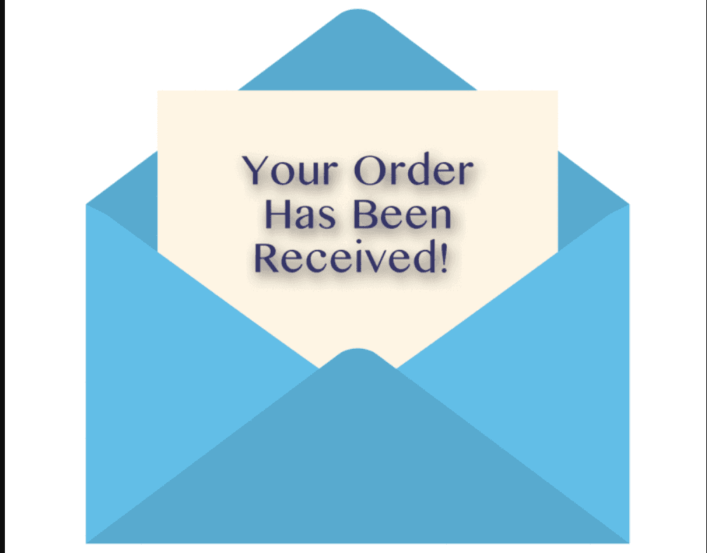 Email Order Confirmation Sent